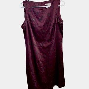 Vintage 90s Wine black glitter floral mini New Year’s eve Party Dress whimsigoth